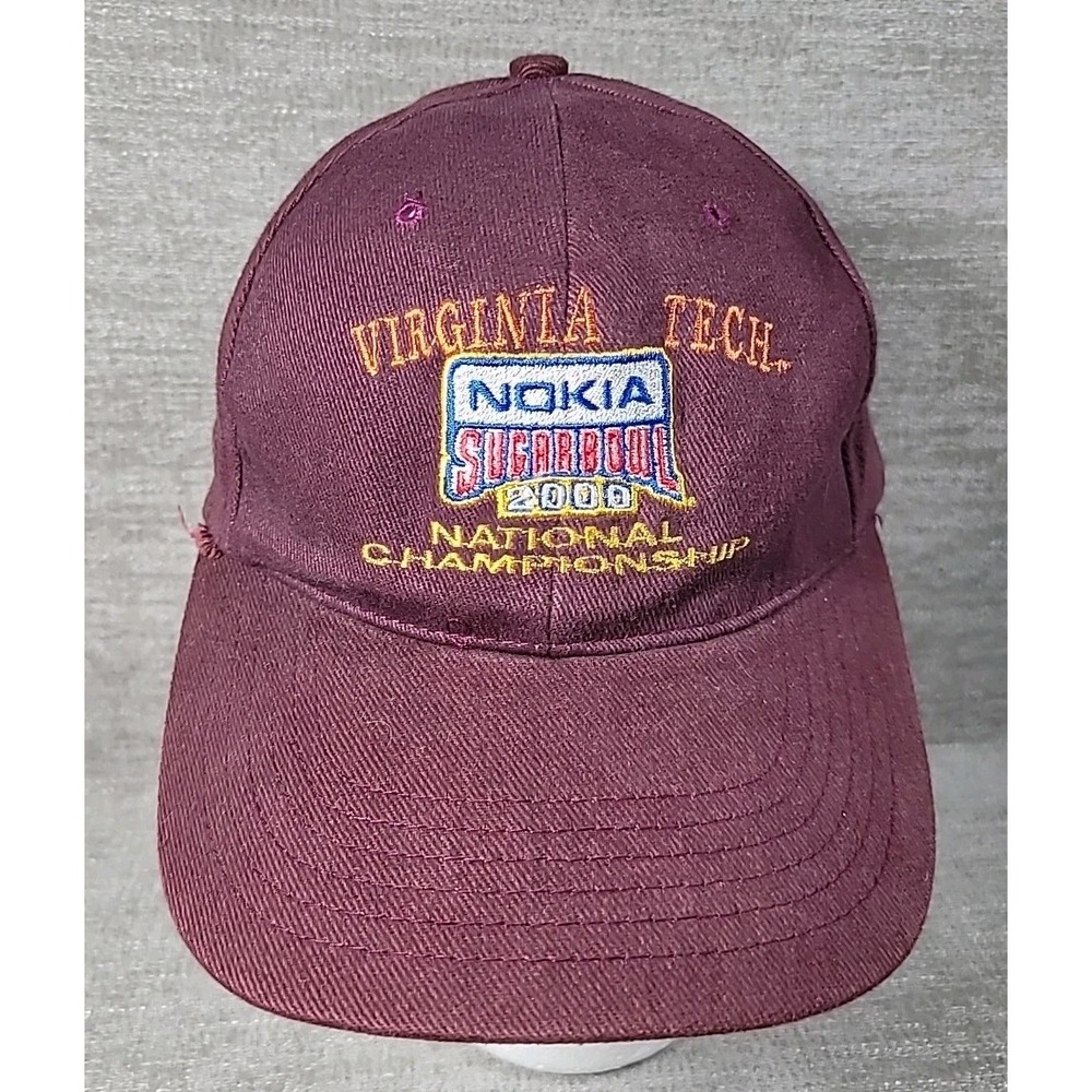 Vintage Nokia Sugar Bowl Hat 2000 National Championship Virginia Tech Florida